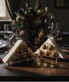 ZEYVE BEAD MODEL NAPKIN HOLDER, 2 PIECES, 13x9x7cm.